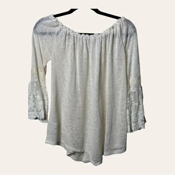 1282. LIVING DOLL 3/4 SLEEVE TOP EMBROIDERED LACE SIZE 1(SEE MEASUREMENTS) - Picture 7 of 9